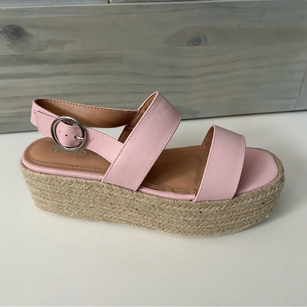 NEW! ROHB Light Pink Espadrille Platform Sandals